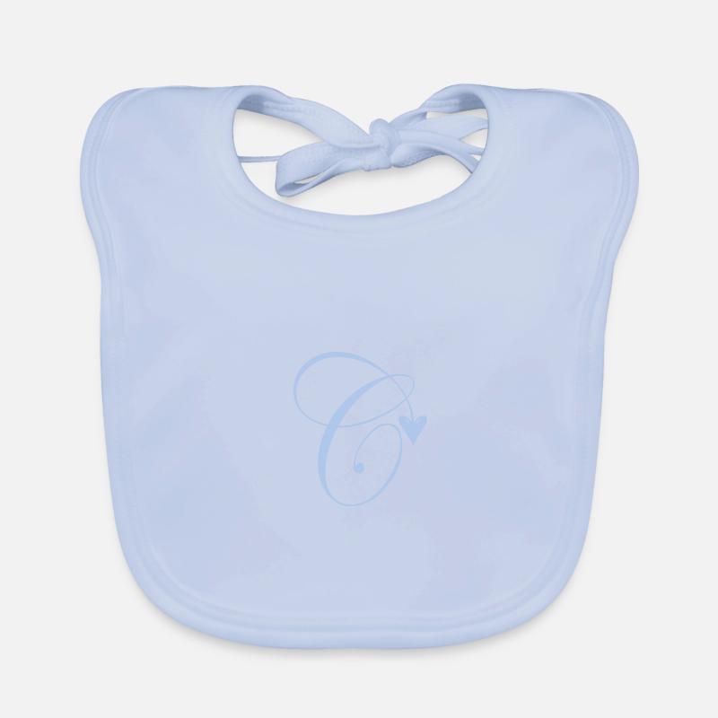 Monogramm C Herz Ranke Baby Bio-Lätzchen