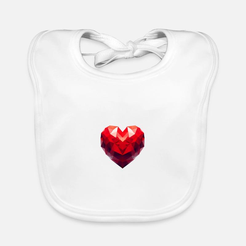 Polygone de cœur Bavoir bio Bébé
