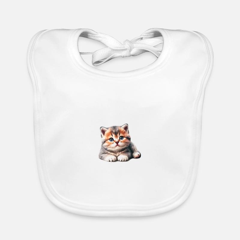 Polygone de chaton mignon Bavoir bio Bébé