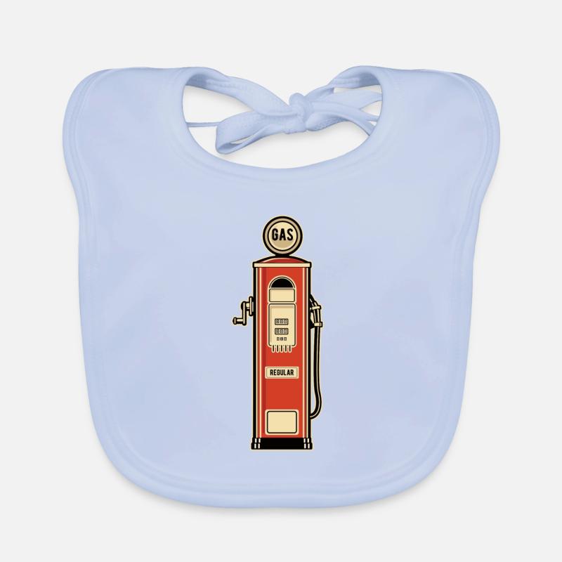 Zapfsäule Retro Baby Bio-Lätzchen