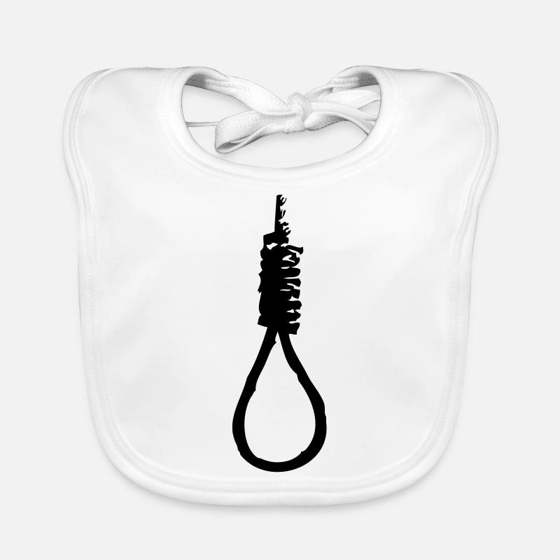 sliding knot hanging rope Organic Baby Bibs