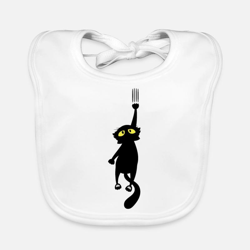 Chat noir Bavoir bio Bébé