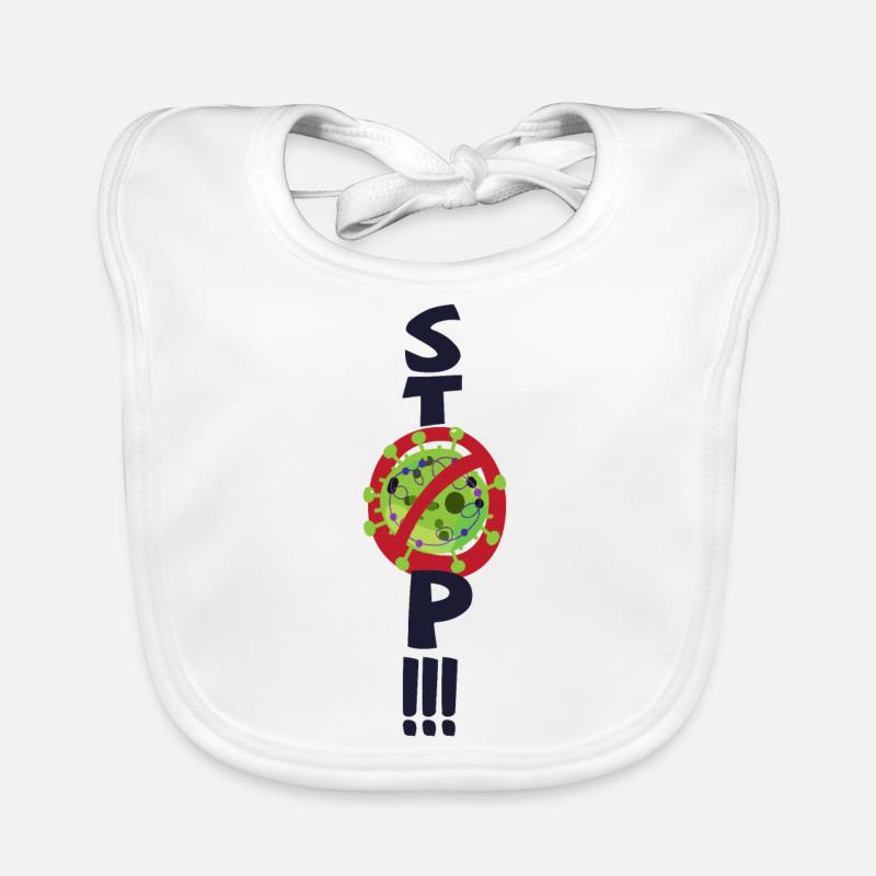 stop the virus Organic Baby Bibs