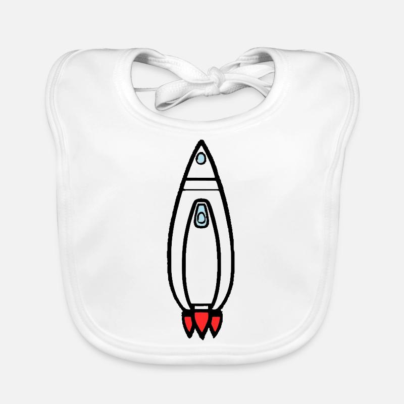 Vecteur de vol spatial spatial de fusée spatiale Bavoir bio Bébé