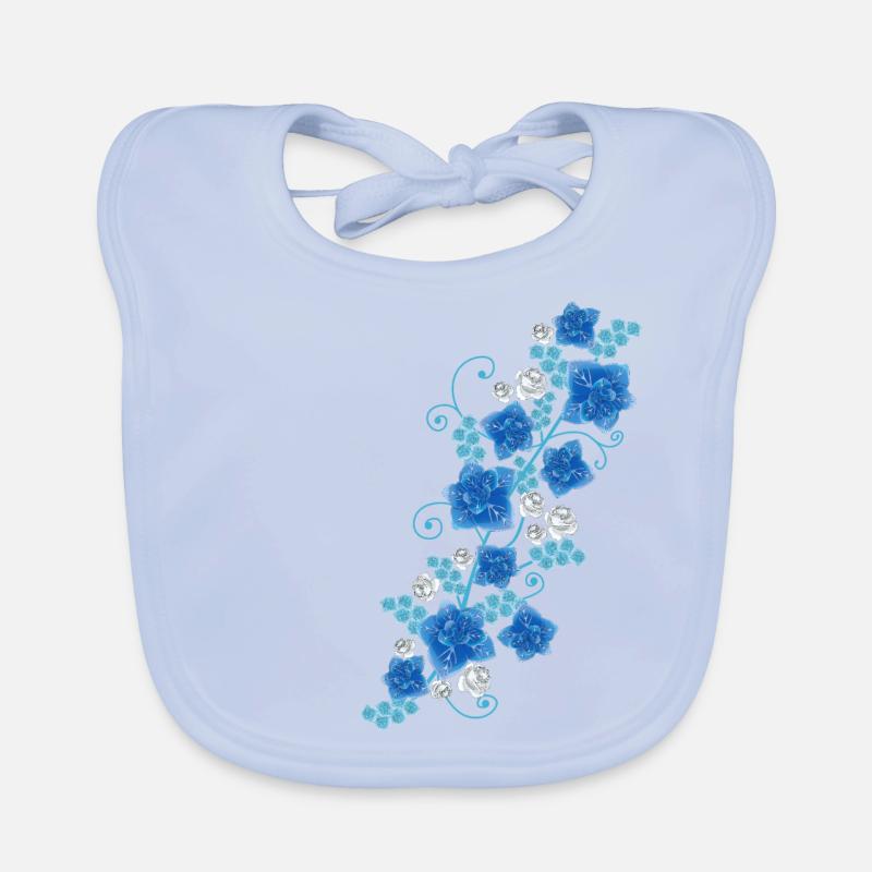 Blauer Garten Baby Bio-Lätzchen