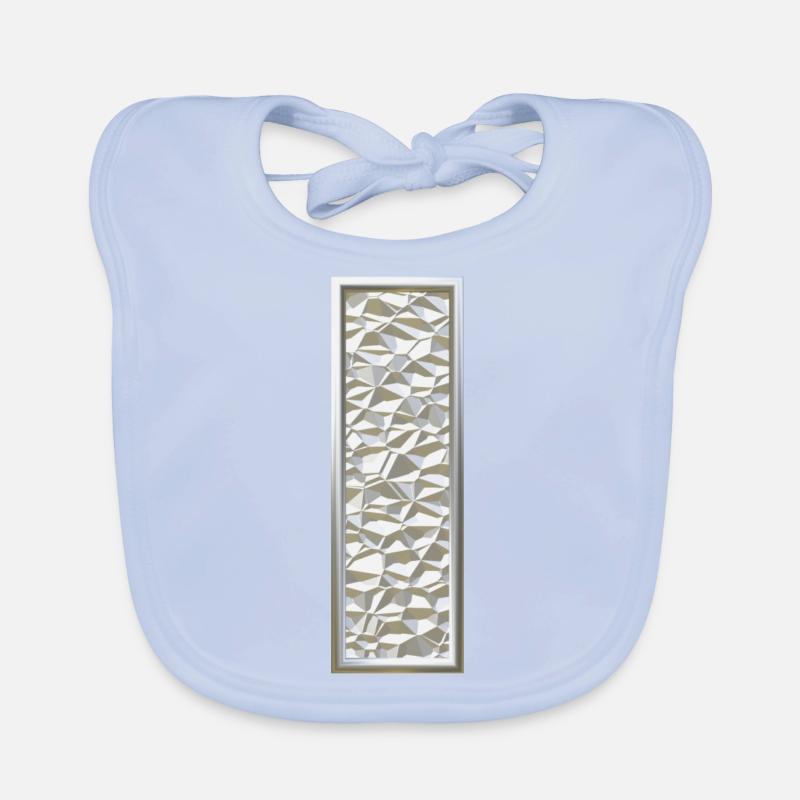 I, letter, letter I, initial, initial I, monogram, Organic Baby Bibs