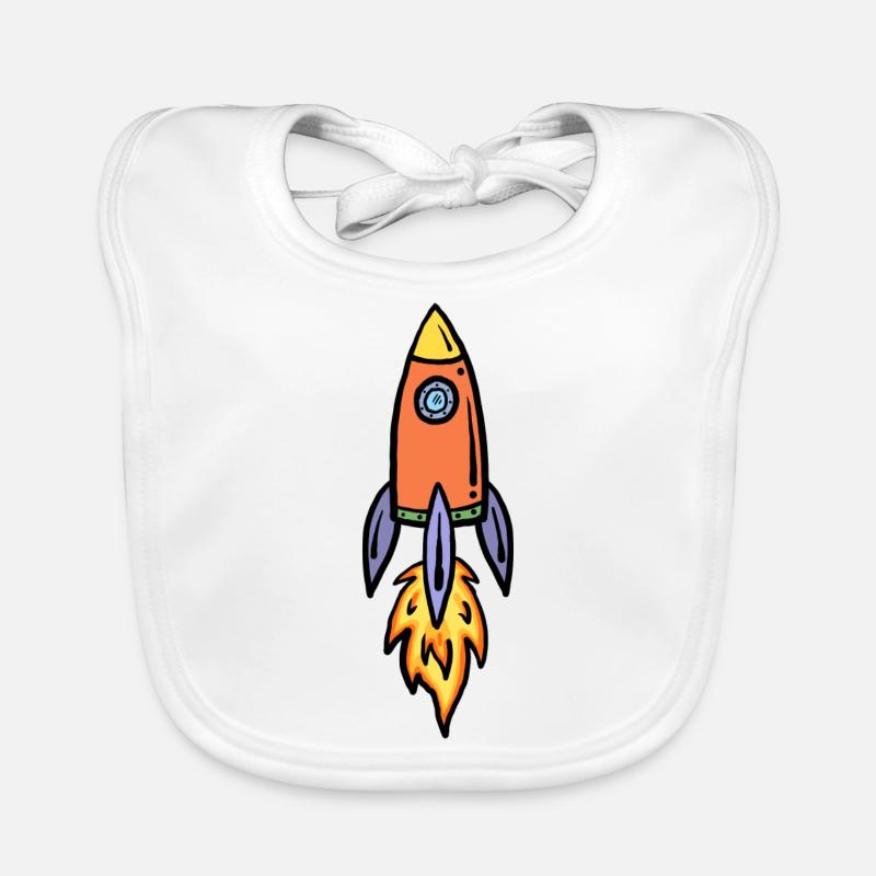 Fusée Bavoir bio Bébé