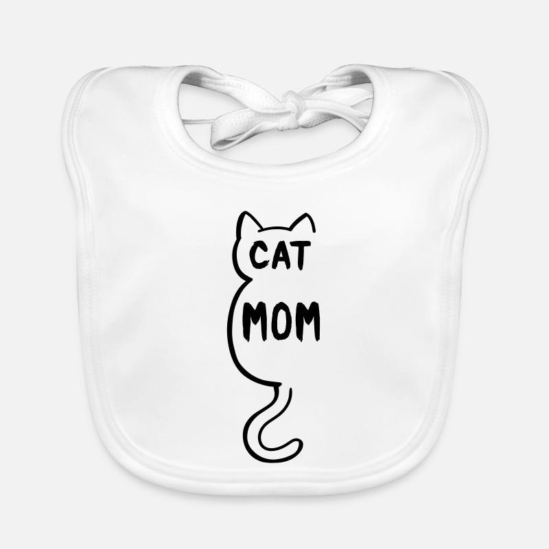Cat Mom - momie de chat - Cartoon - Bavoir bio Bébé - blanc