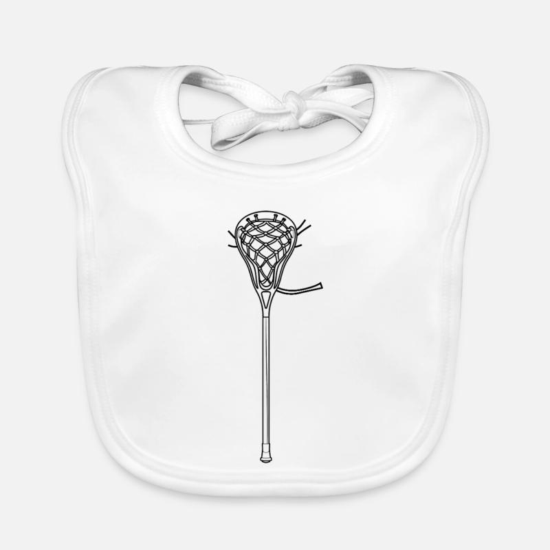 Lacrosse Sticks Organic Baby Bibs