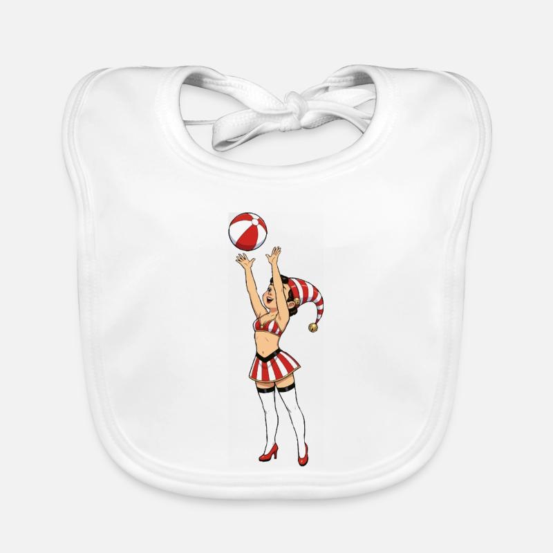 Leprechaun-Mädchen mit Ball Baby Bio-Lätzchen