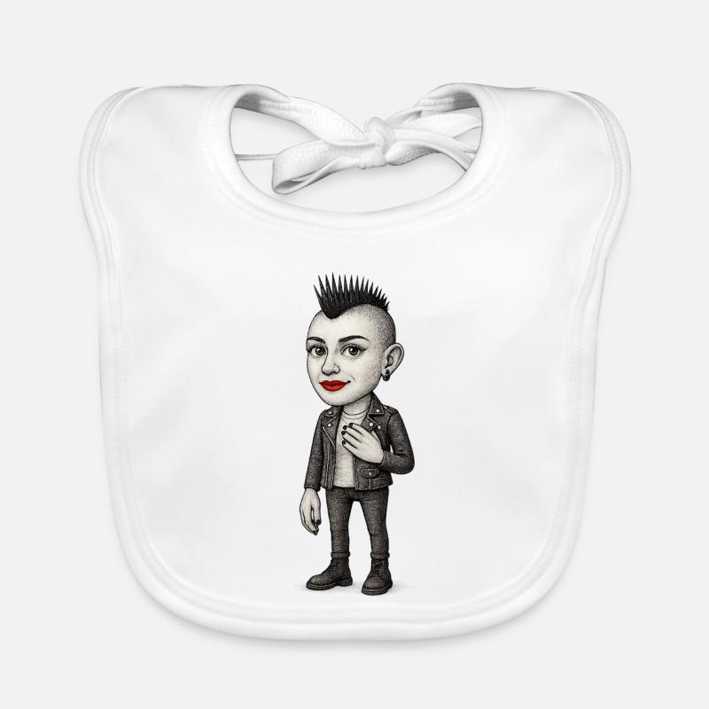 Mohawk Punker Baby Bio-Lätzchen