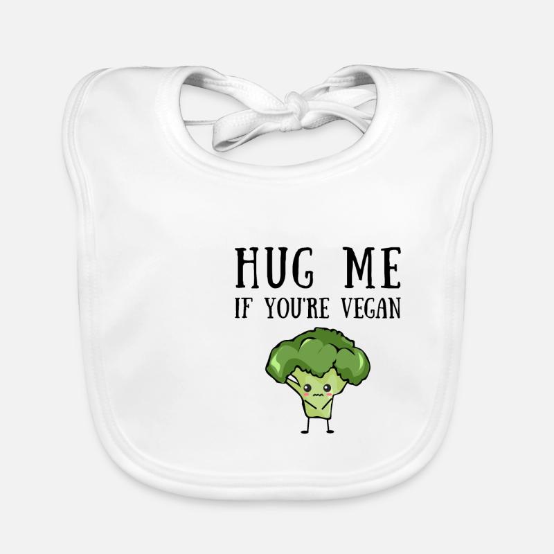 Broccoli Vegan Veggie Comic Chibi Gift Organic Baby Bibs