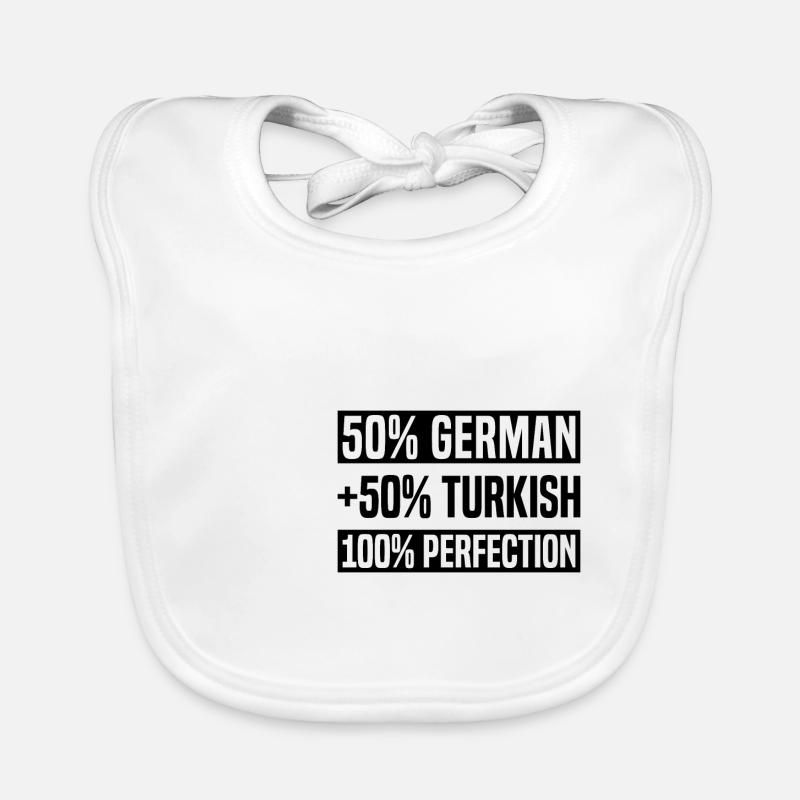 Half Turkish German Roots Pride Baby Gift Organic Baby Bibs