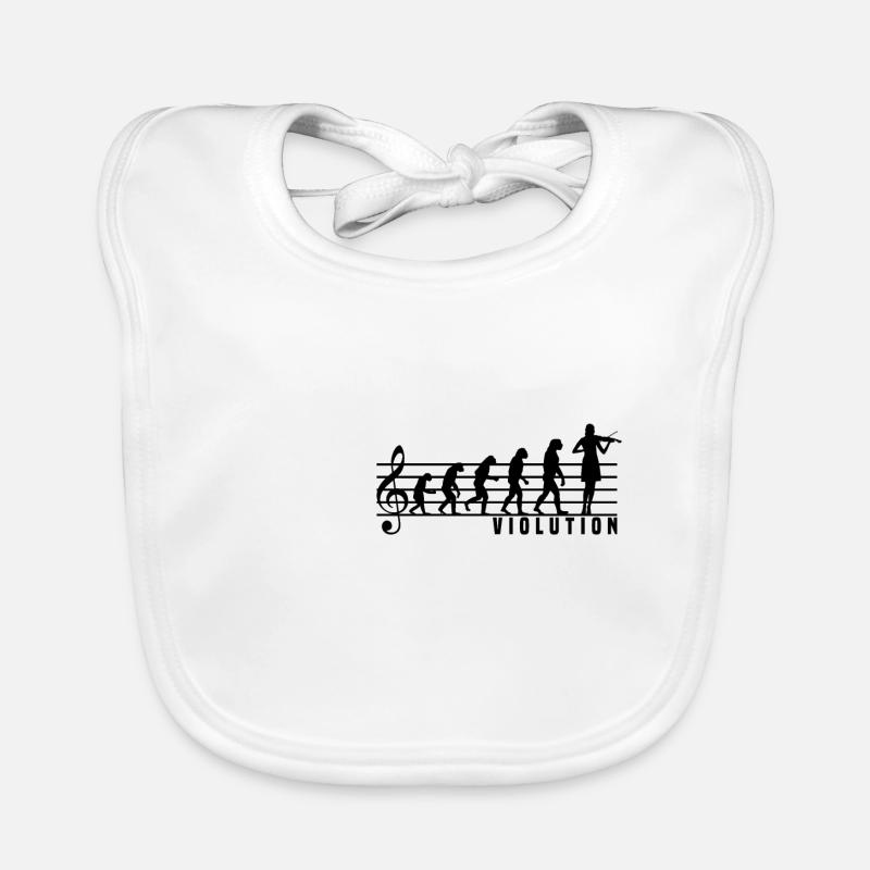 Violoniste Violon Violon Partition Evolution Music Gift Bavoir bio Bébé