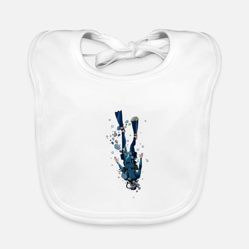 Diver underwater diving hobby scuba gift Organic Baby Bibs