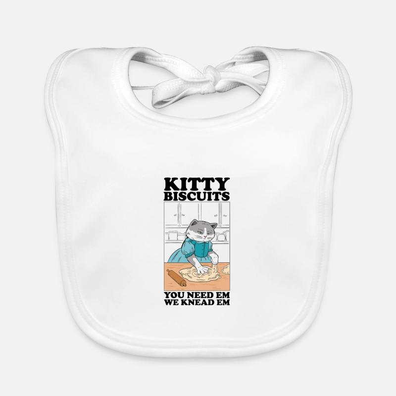 Kitty Biscuits Katze Kater Kekse Bäcker Backen Baby Bio-Lätzchen