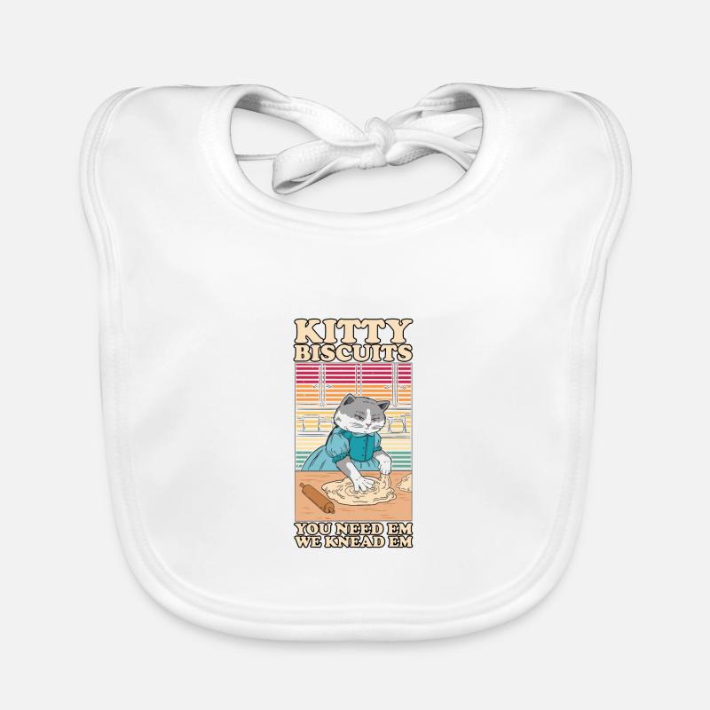 Kitty Biscuits Cat Cat Biscuits Baker Baker Bavoir bio Bébé