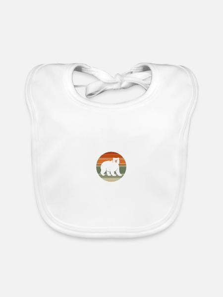 Ours ours ne pas déranger en disant - Bavoir bio Bébé - blanc - Devant