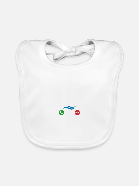 Schwimmen Schwimmer Schwimmbad anrufen - Baby Bio-Lätzchen - Weiß