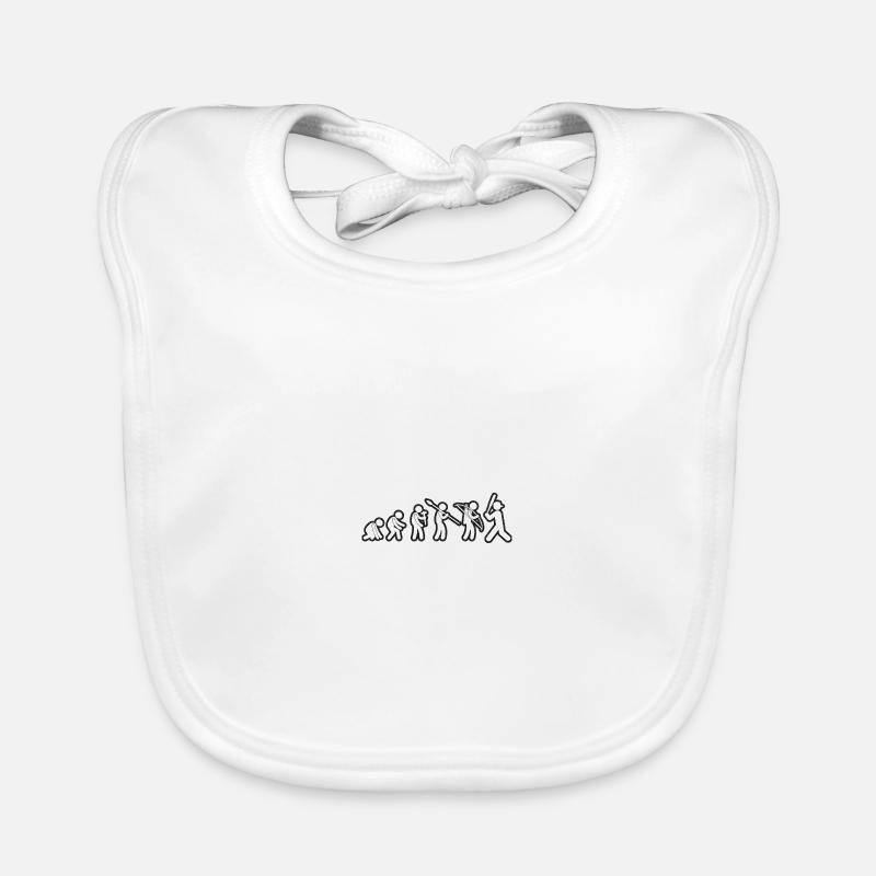 Evolution Baseball Grunge Blanc Bavoir bio Bébé