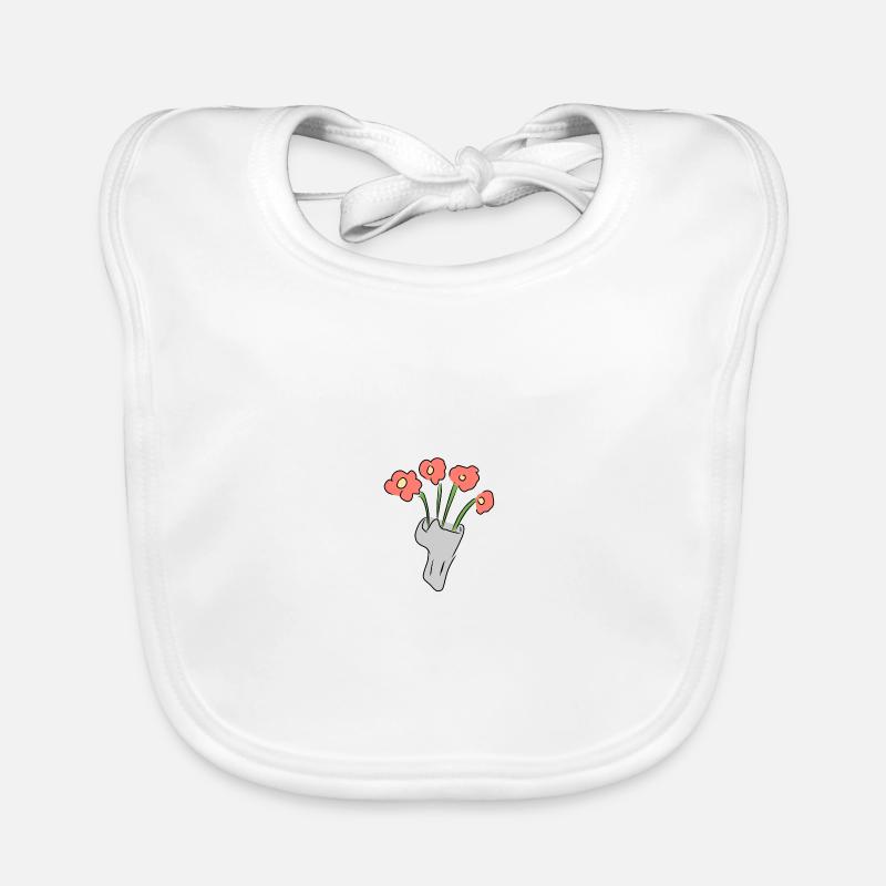 Symbole de bouquet de fleurs florales Bavoir bio Bébé
