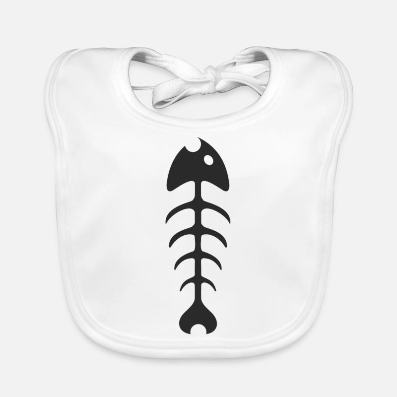 poisson - Bavoir bio Bébé - blanc