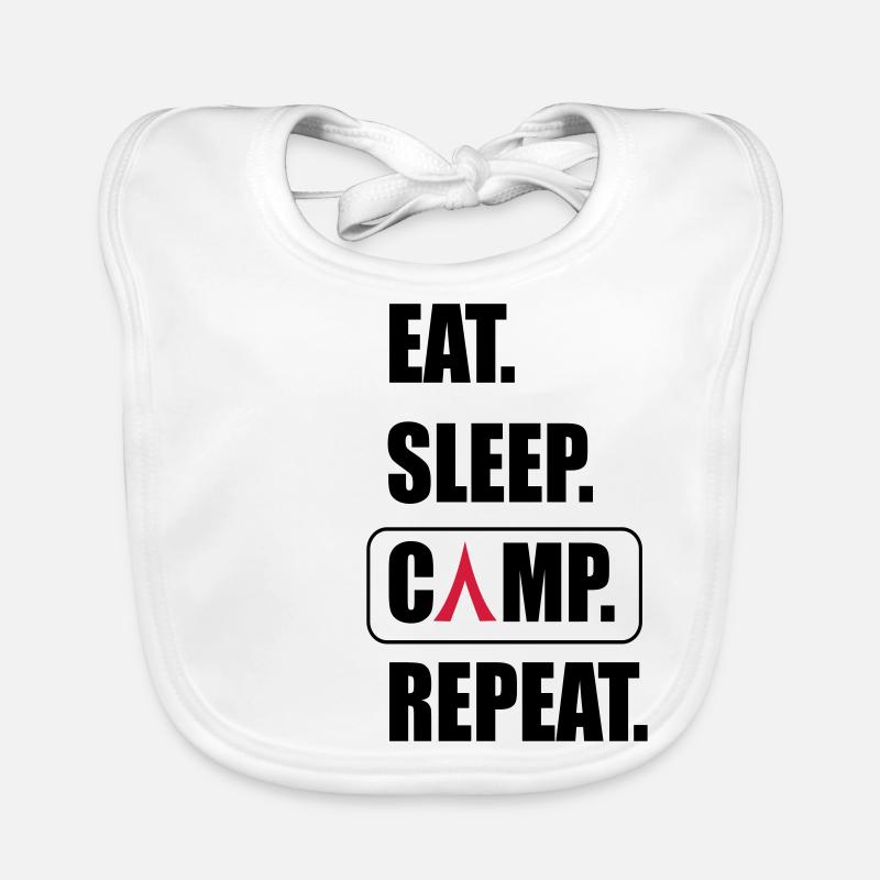 Camping - Baby Bio-Lätzchen - Weiß