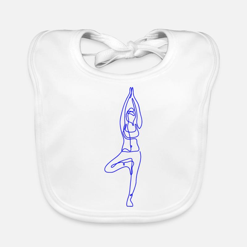 2 Yoga Vrikshasana oder der Baum | 1. Blaue Flamme Baby Bio-Lätzchen