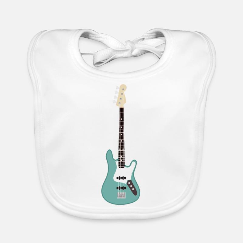 Guitare basse Seafoam Green Bavoir bio Bébé