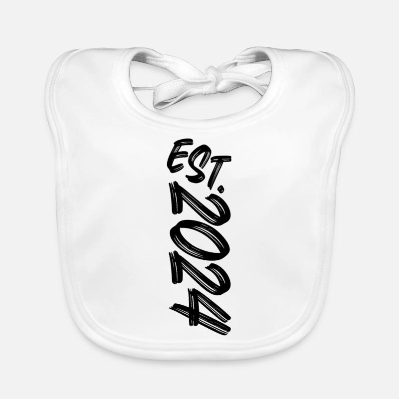 Est. 2024 - personalize - personalization Organic Baby Bibs