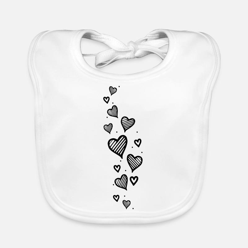 Heart Glitter Heart Glitter Organic Baby Bibs