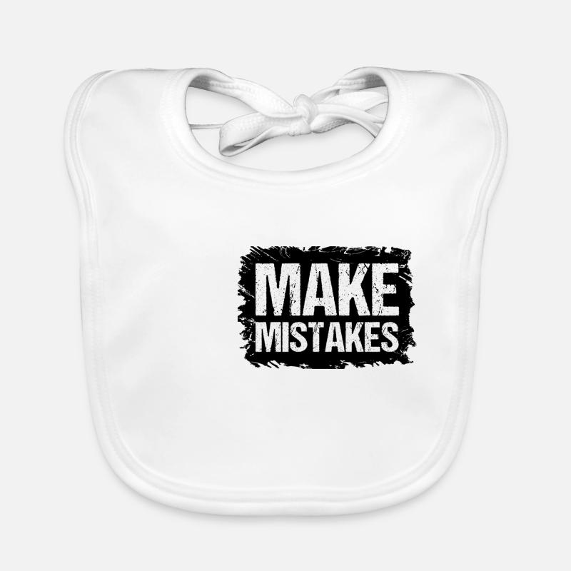 Make Mistakes Zitate Geschenkidee Baby Bio-Lätzchen