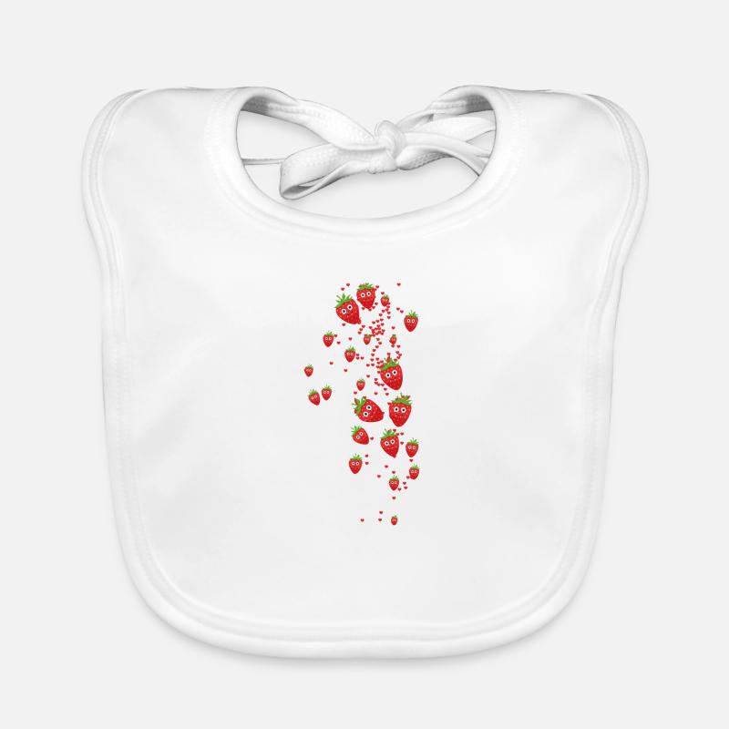 erdbeeren,erdbeere,muster,herzen Baby Bio-Lätzchen