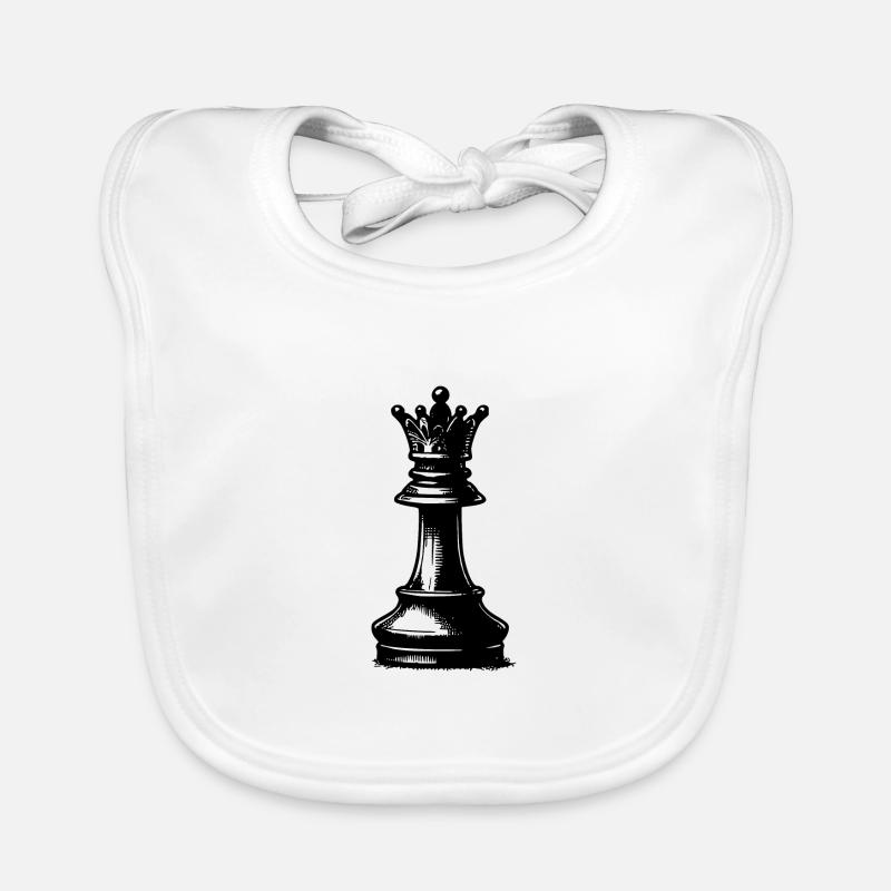 Jeu d’échecs Pièces d’échecs Dames Bavoir bio Bébé