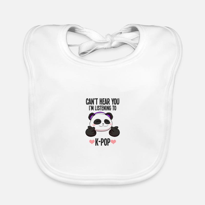 Panda Bear Corée Musique coréenne I Cadeau Bavoir bio Bébé