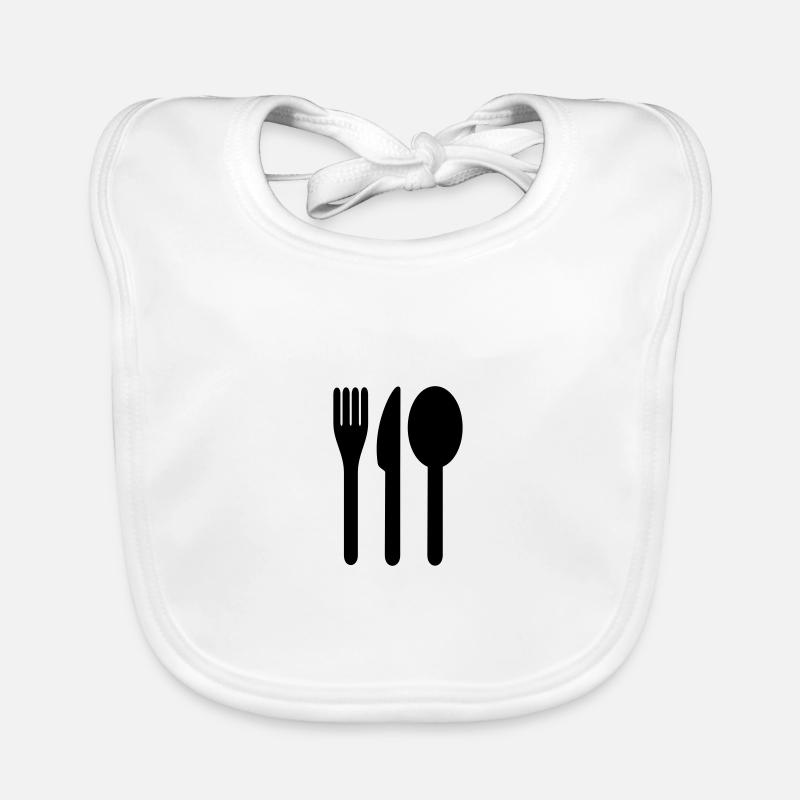 Besteck Messer Gabel Löffel Koch Küche Geschenk Baby Bio-Lätzchen