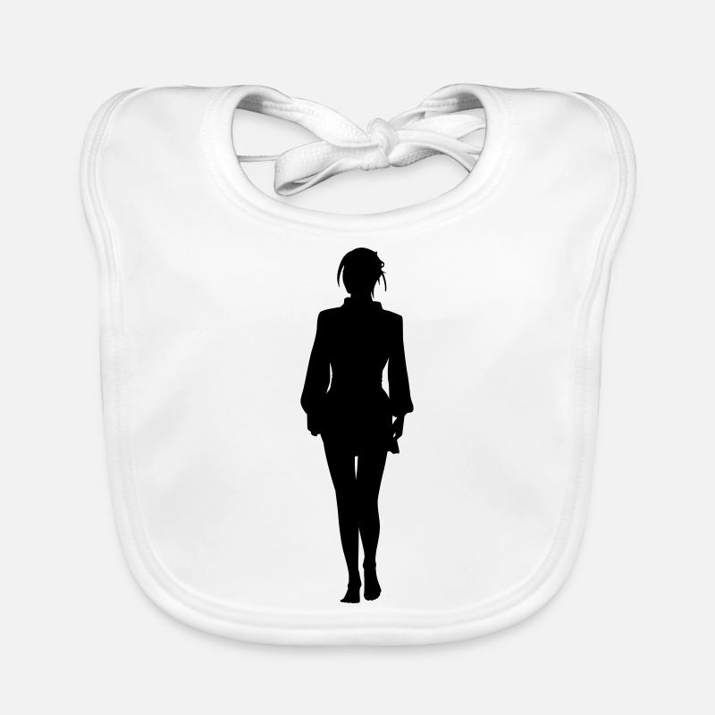 Frau Körper Silhouette Vektor-Design Baby Bio-Lätzchen