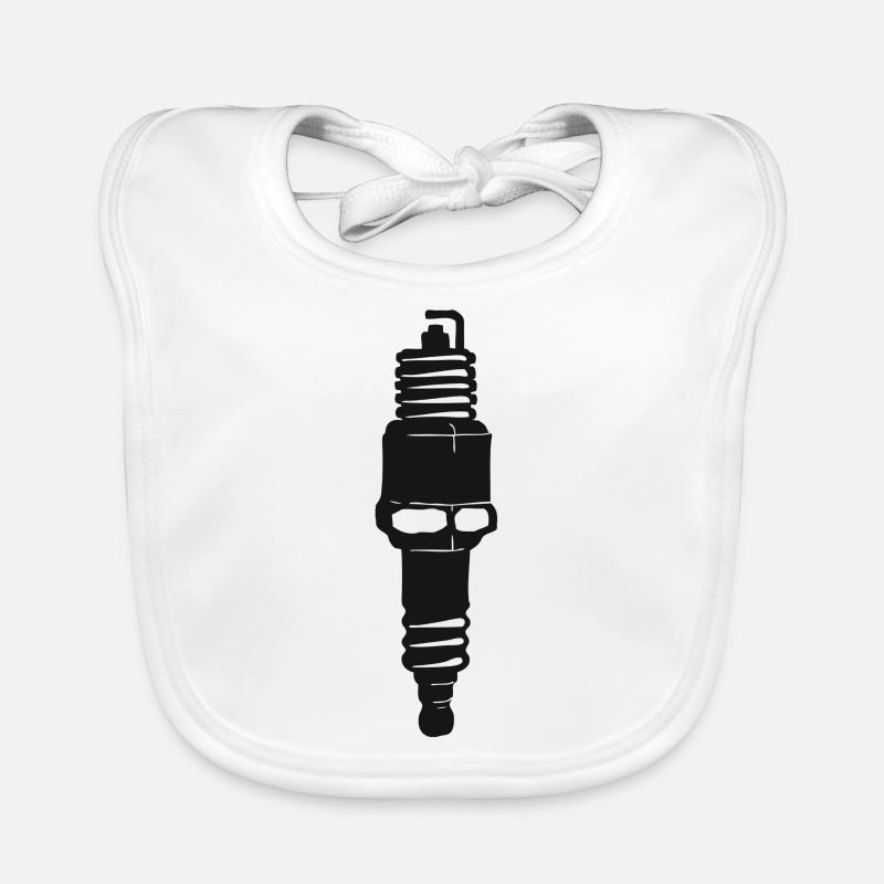 Spark plugs design Organic Baby Bibs
