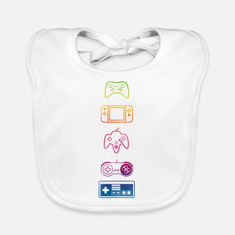 Classic Gaming controllers Organic Baby Bibs