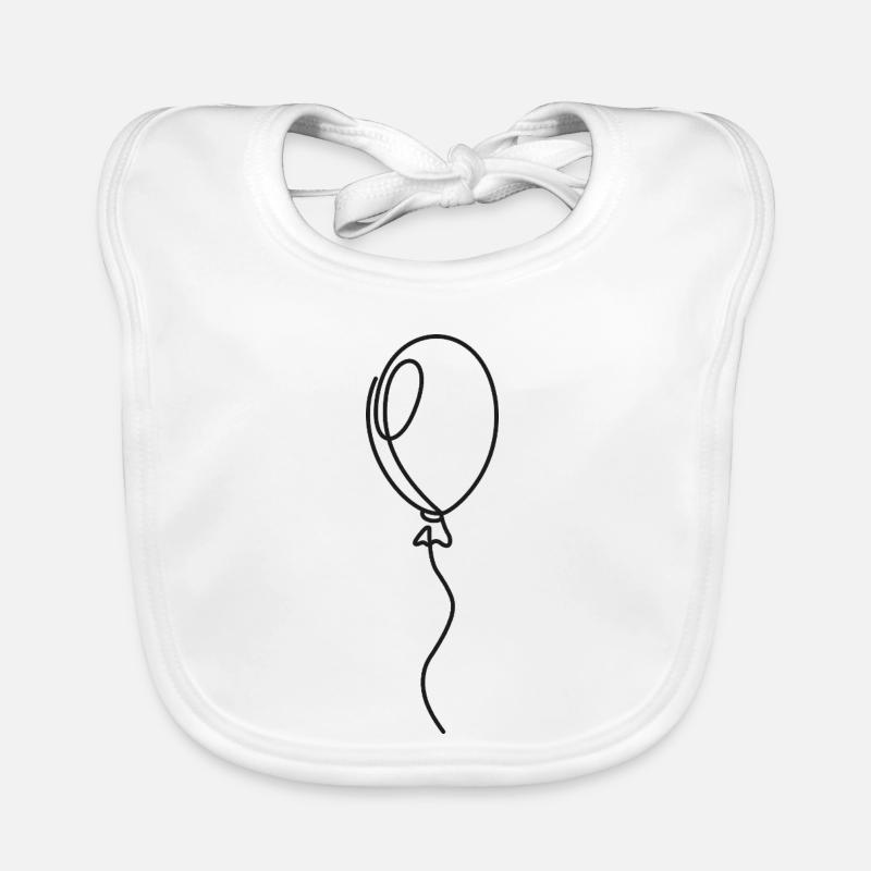 Balloon Sketch with String – Motif Organic Baby Bibs