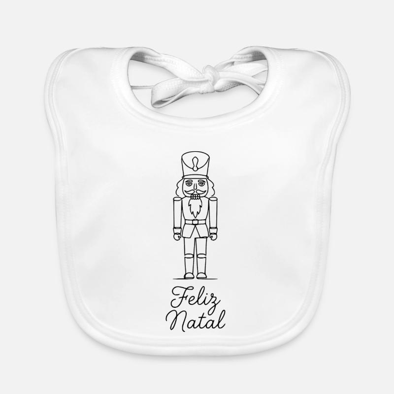 Feliz Natal Nutcracker Christmas Classic Organic Baby Bibs