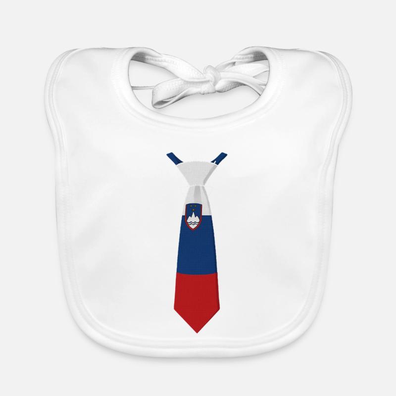 Cravate Slovénie – Conception du drapeau Bavoir bio Bébé
