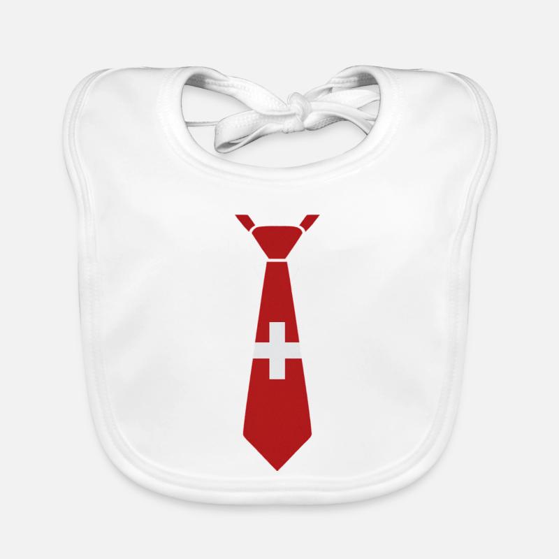 Cravate suisse – Conception du drapeau Bavoir bio Bébé