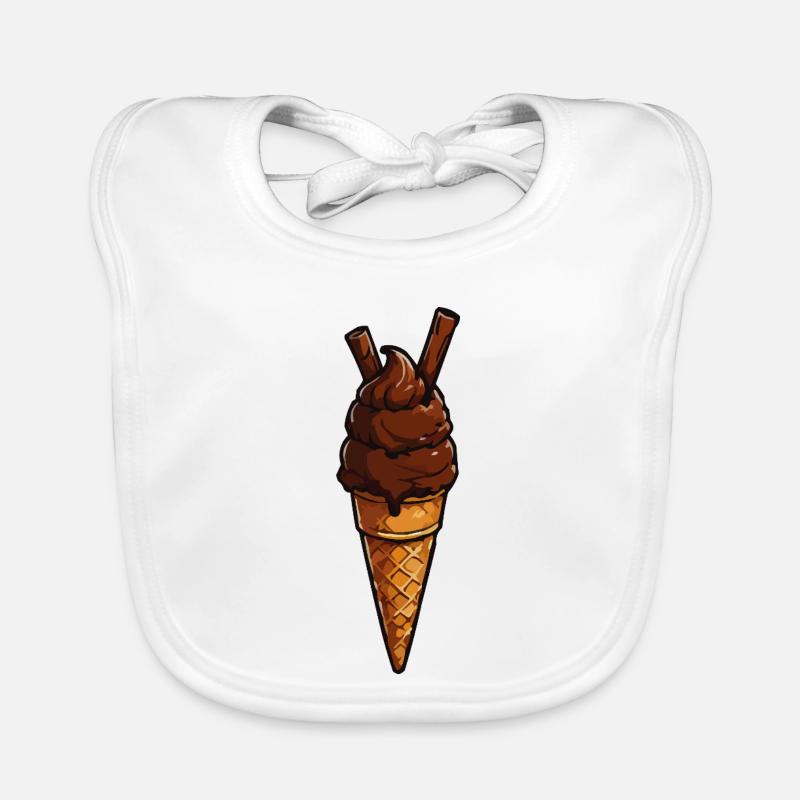 Schokoladen-Eis Cone Muster Baby Bio-Lätzchen
