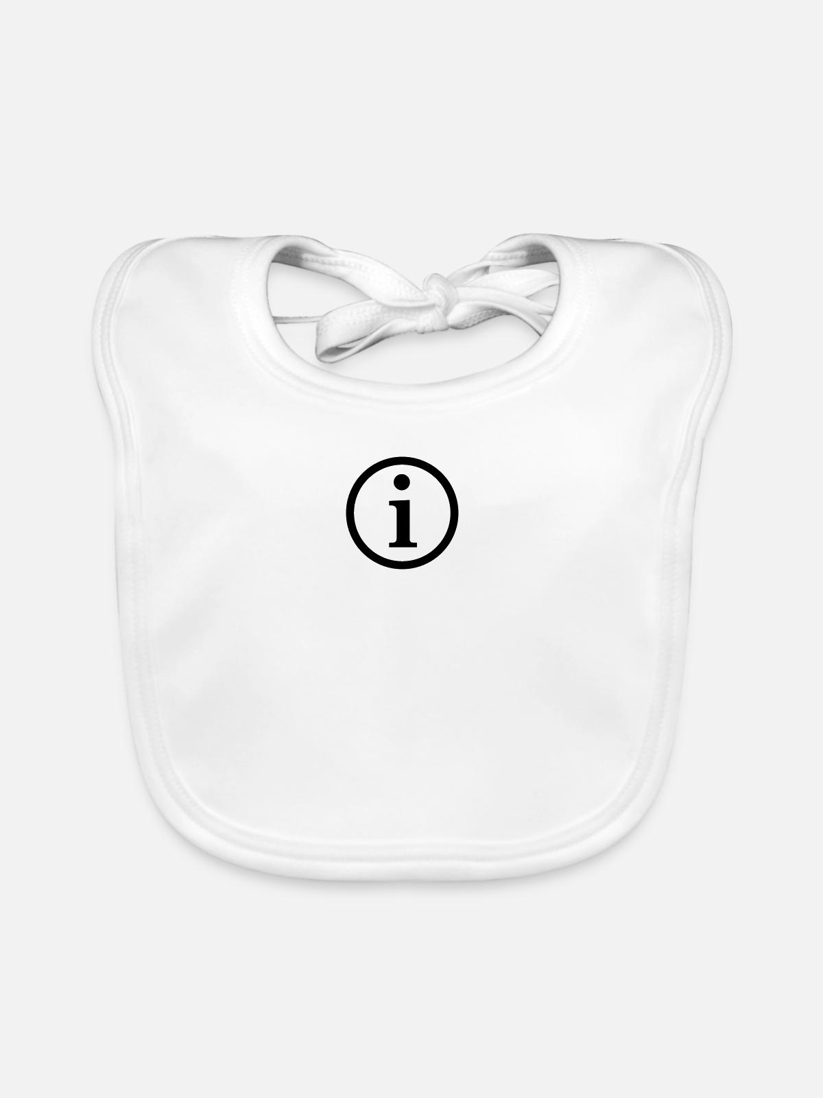 Information, Symbol - Baby Bio-Lätzchen - Weiß - Vorne