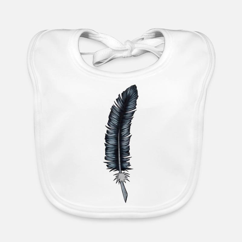 Crow feather Organic Baby Bibs