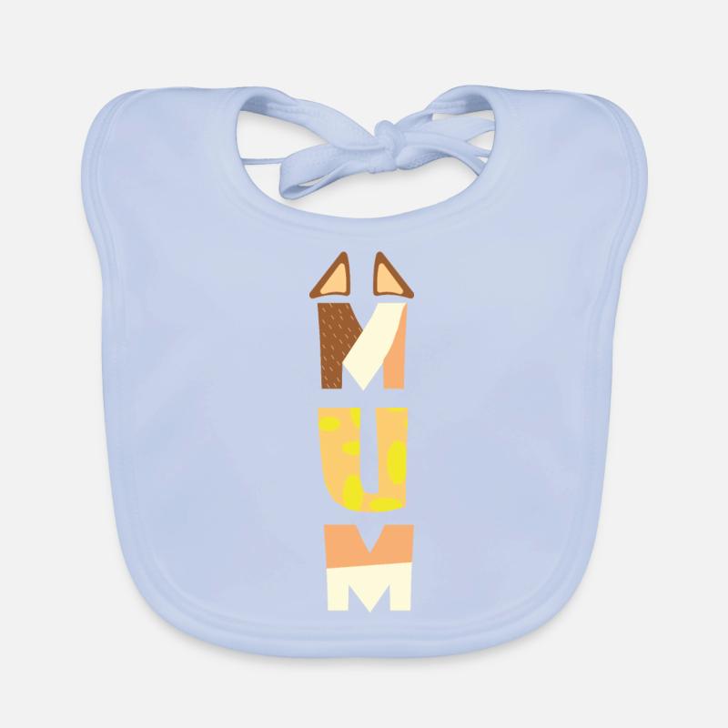 FUNNY BLUE MUM-DAD MOTHERS DAY Organic Baby Bibs
