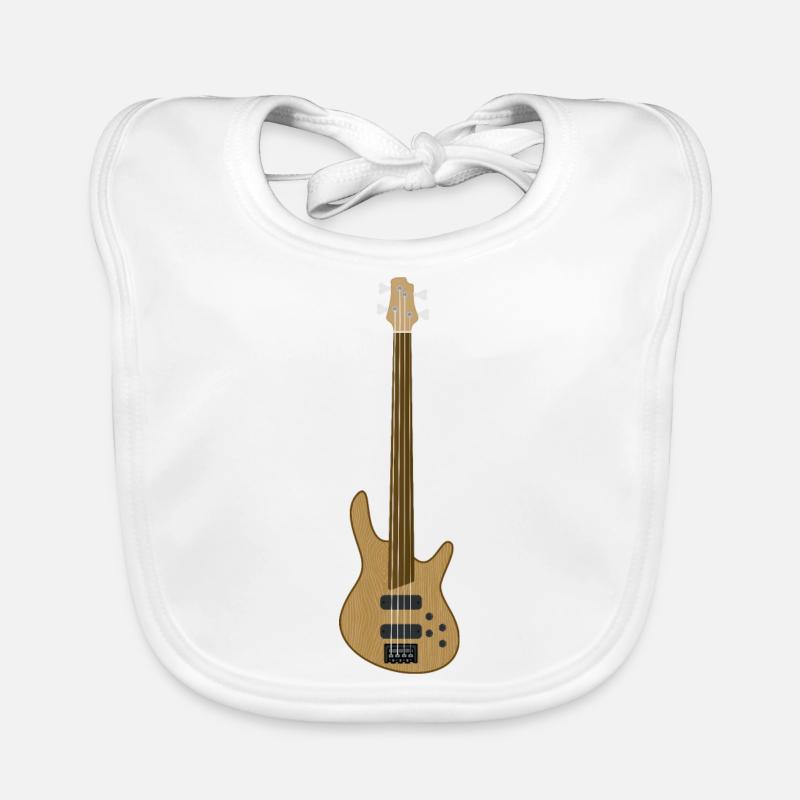 Guitare basse fretless Bavoir bio Bébé