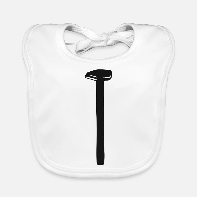 Sledgehammer - Organic Baby Bibs - white