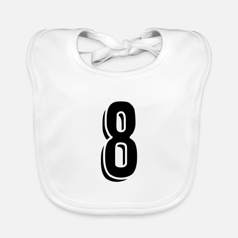 Trikotnummer 8 Baby Bio-Lätzchen